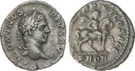 ROMAN COINS: ROMAN EMPIRE
Denario. 210-213 d.C. CARACALLA. Anv.: ANTONINVS PIVS AVG. BRIT. Busto joven a derecha. Rev.: PONTIF. TR. P. XI. COS. III. ...