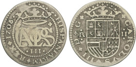SPANISH MONARCHY: CHARLES III Pretender
2 Reales. 1708. BARCELONA. 3,16 grs. AC-29. BC+.