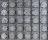 PESETA SYSTEM: ALFONSO XII
Lote 30 monedas 5 Pesetas. Muchas fechas diferentes. Incluye repetidas. A EXAMINAR. (Algunas con manchitas). BC+ a MBC-.
