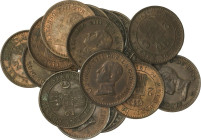 PESETA SYSTEM: ALFONSO XIII
Lote 25 monedas 2 Céntimos. 1911 (*1). P.C.-V. MBC+ a EBC+.