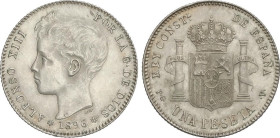 PESETA SYSTEM: ALFONSO XIII
1 Peseta. 1896 (*18-96). P.G.-V. Brillo original. EBC+.