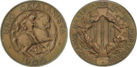 PESETA SYSTEM: CATALONIAN UNION
10 Céntimos. 1900. BARCELONA. Acuñación incusa, sin orla. AC-133. EBC-.