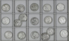 PESETA SYSTEM: LOTS
Lote 17 monedas 2 Pesetas. 1869 a 1905. GOBIERNO PROVISIONAL a ALFONSO XIII. 1869 (3), 1870 (4), 1879, 1881, 1882, 1883, 1884 (2)...