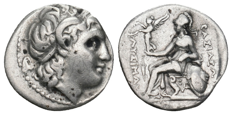 KINGS OF THRACE (Macedonian). Lysimachos (305-281 BC). Drachm. Ephesos.
Obv: Dia...