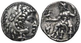 KINGS OF MACEDON. Alexander III 'the Great' (336-323 BC). Tetradrachm. Pella.
Obv: Head of Herakles right, wearing lion skin.
Rev: AΛΕΞΑΝΔΡΟΥ.
Zeus...