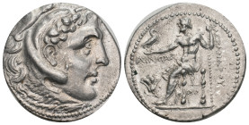 KINGS OF MACEDON. Alexander III 'the Great' (336-323 BC). Tetradrachm. Rhodes. Ainetor, magistrate.
Obv: Head of Herakles right, wearing lion skin.
...