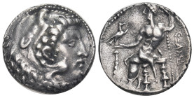 KINGS OF MACEDON. Alexander III 'the Great' (336-323 BC). Tetradrachm. Pella.
Obv: Head of Herakles right, wearing lion skin.
Rev: AΛΕΞΑΝΔΡΟΥ.
Zeus se...