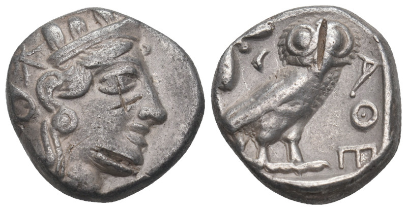 ATTICA. Athens. Tetradrachm (Circa 454-404 BC).
Obv: Helmeted head of Athena rig...