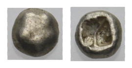 IONIA. Uncertain. EL 1/24 Stater (Circa 650-600 BC).
Obv: Plain globular surface.
Rev: Incuse square punch.
SNG Kayhan 730 var. (1/48 Stater); SNG von...