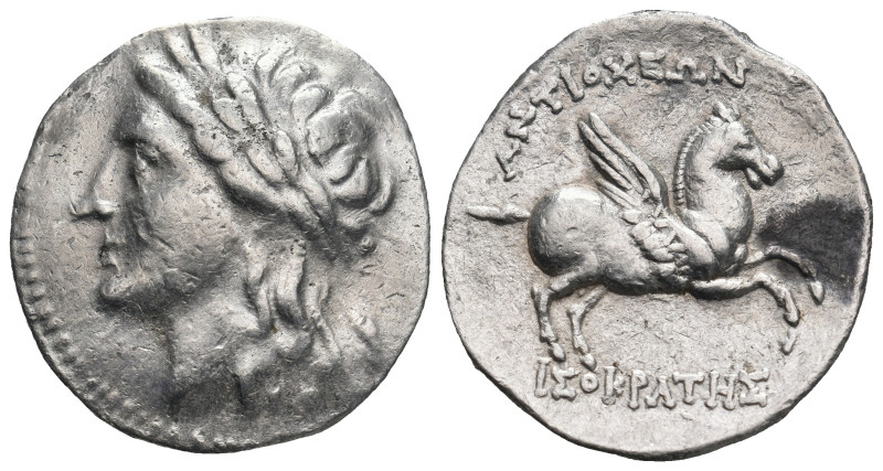 CARIA. Alabanda (as Antiocheia). Tetradrachm. Circa 197-190/88 BC. Isokrates, ma...