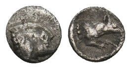 DYNASTS OF LYCIA. Uncertain dynast. Hemiobol (Circa 480-430 BC).
Obv: Forepart of boar right.
Rev: Forepart of hound right.
SNG Kayhan 987 (uncertain ...