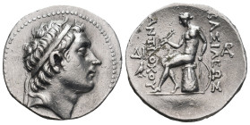 SELEUKID KINGDOM. Antiochos III the Great (223-187 BC). Tetradrachm. Uncertain mint in northern Mesopotamia or eastern Syria.
Obv: Diademed head right...