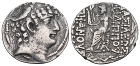SYRIA. Seleucia and Pieria. Antioch (47/6-14/3 BC). Tetradrachm. Posthumous Philip I Philadelphos type. Dated year 19 of the Caesarean Era (31/0 BC).
...