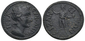 PHRYGIA. Aezanis. Pseudo-autonomous. Time of Gallienus (253-260). Ae.
Obv: IЄPA CYNKΛHTOC.
Draped bust of the Senate right.
Rev: AIZANЄITΩN.
Sol stand...