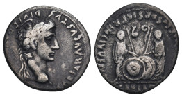 AUGUSTUS (27 BC-14 AD). Denarius. Lugdunum.
Obv: CAESAR AVGVSTVS DIVI F PATER PATRIAE.
Laureate head right.
Rev: C L CAESARES AVGVSTI F COS DESIG PRIN...