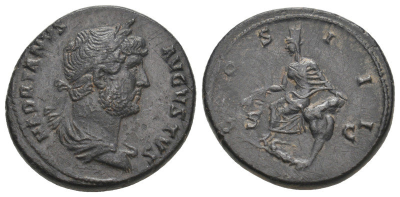 HADRIAN (117-138). As. Rome. Struck for use in Seleucis & Pieria.
Obv: HADRIANVS...