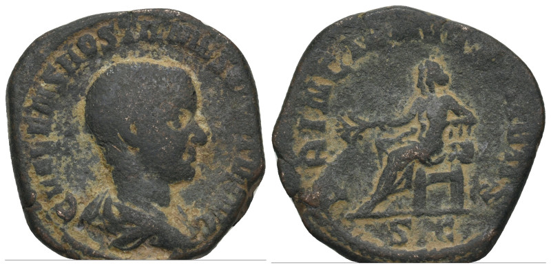HOSTILIAN (Caesar, 250-251). Sestertius. Rome. Obv: C VALENS HOSTIL MES QVINTVS ...