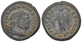 MAXIMIANUS HERCULIUS (286-305). Follis. Cyzicus.
Obv: IMP C M A MAXIMIANVS P F AVG.
Laureate bust right.
Rev: GENIO POPVLI ROMANI / K Є.
Genius standi...