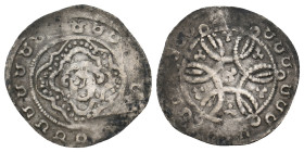 AUSTRIA. Formbach (Abbey). Anonymous. Circa 1140-1165. AR Pfennig. Neunkirchen mint. 
Obv: Facing head within polylobe; horseshoes in margin. 
Rev: Si...