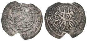 AUSTRIA. Formbach (Abbey). Anonymous. Circa 1140-1165. AR Pfennig. Neunkirchen mint. 
Obv: Facing head within polylobe; horseshoes in margin. 
Rev: Si...