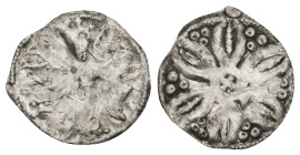 AUSTRIA. Formbach-Pütten (County). Ekbert II-Ekbert III. Early 12th century-1158. AR Pfennig. Neunkirchen mint. 
Obv: Figure standing facing with eyes...