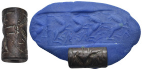 NEAR EASTERN CYLINDER SEAL (CIRCA. 1500 - 1000 BC)
Condition : See picture. No return.
Weight : 31.31 g
Diameter: 27.5 mm