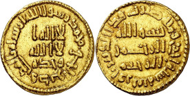 Gobernadores. Moneda de Ifrikiya contemporánea. AH 101. Acuñaciones Norteafricanas de este período. Ifrikiya. Dinar. (S.Album 132C) (Bernardi 44Ca). M...
