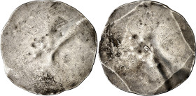 Emirato. Cospel de dirhem que fue encontrado con monedas de la época de Abd al-Rahman II y Muhammad I. Muy raro. 2,60 g. MBC+.