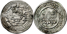 Califato. AH 332. Abd al-Rahman III. Al Andalus. Dirhem. (V. 398) (Fro. 12). 2,63 g. MBC.