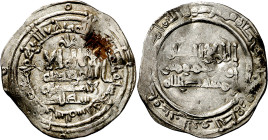 Califato. AH 356. Al-Hakam II. Madinat al-Zahra (Medina Azahara). Dirhem. (V. 456) (Fro. 62). 2,27 g. MBC-.