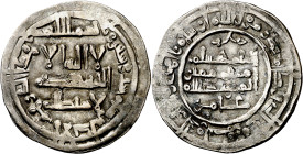 Califato. AH 366. Hisham II. Al Andalus. Dirhem. (V. 498) (Fro. 33). 3,74 g. MBC.