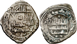 Taifa de Granada. Ziríes. Badis ibn Habbus al-Muzaffar. Madinat Gharnata (Granada). Dirhem. (V. 852) (Prieto 111f) (Ariza IdII14.7). (Véase el comenta...