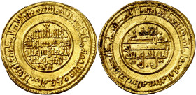 Almorávides. AH 484. Yusuf ibn Tashfin. Sabta (Ceuta). Dinar. (V. 1464) (Hazard 73) ("Ceuta musulmana" 156, mismo ejemplar). Rodríguez Lorente señala ...