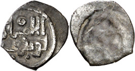 Almorávides. Yusuf ibn Tashfin. 1/2 quirate. (FBM. Ba18, como 1/4 quirate) (IV Jarique, página 195, nº 5). Rara. 0,34 g. MBC+.