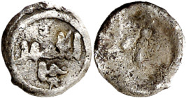 Almorávides. Ali ibn Yusuf. 1/8 quirate. (V. 1692) (Hazard 938) (FBM. Ca33). 0,10 g. MBC-.