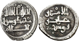 Almorávides. Ali ibn Yusuf. Quirate. (V. 1686) (Hazard 915) (FBM. Ca15, mismo ejemplar). 1 g. MBC+.