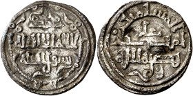 Almorávides. Ali ibn Yusuf. Quirate. (V. 1702) (Hazard 923) (FBM. Cb39). Rara. 0,87 g. MBC+.