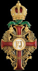 Austria, Order of Franz Joseph, officer’s breast cross, by Rozet and Fischmeister, in bronze-gilt and enamels, with War Decoration, Type 2, 74 x 37mm,...