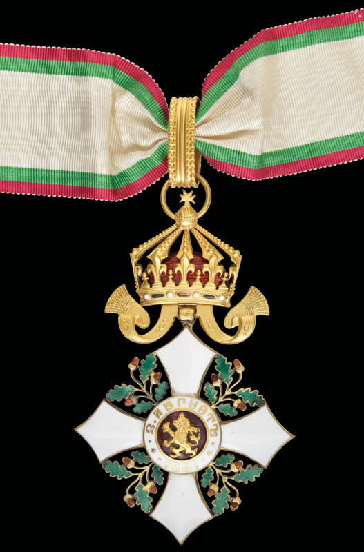 Bulgaria, Order of Civil Merit, Type 2, with Imperial crown, Third Class neck ba...
