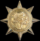 Czechoslovakia, Order of Jan Zizka of Troknov (Velitelský řád Jana Žižky z Trocnova), First Class, breast star, in silver-gilt, reverse with three sta...