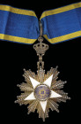 Egypt, Order of the Nile, Third Class neck badge, 65mm, and Fourth Class breast badge, 52mm, both by Lattes, Cairo, in silver-gilt and enamels, second...