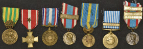France, Miscellaneous Fifth Republic Medals and Decorations (7), Croix de Valeur Militaire with star; Corps Expéditionnaire de Extrême-Orient Indo Chi...