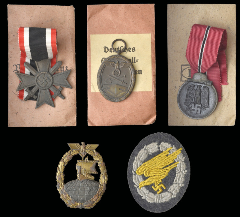 Germany, Third Reich, Naval Auxiliary Cruisers War Badge, late war issue, by Fri...