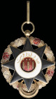 India, Bahawalpur, Imtiaz i Abbasia, Second Class, neck badge, in silver-gilt and enamels, width 50.5mm, about extremely fine