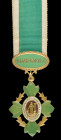 Mexico, Military Constancy Cross for 25 Years’ Service, 1841-1901, by C.H. Billard, Paris, in silver, with gold, gilt and enamelled centre, 34.5mm (Gr...