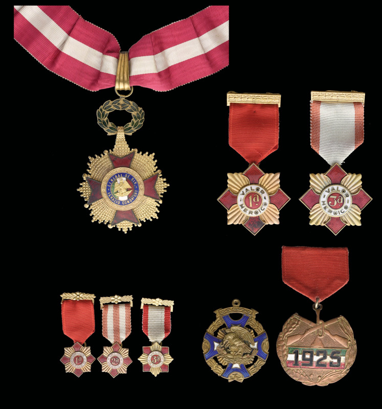 Mexico, Cross for the Defenders of the Republic 1922-36, in gilt and enamels, 57...