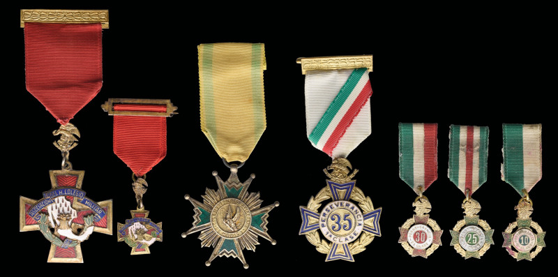 Mexico, Military Pilot’s College Decoration, in silver-gilt and green enamel, 43...
