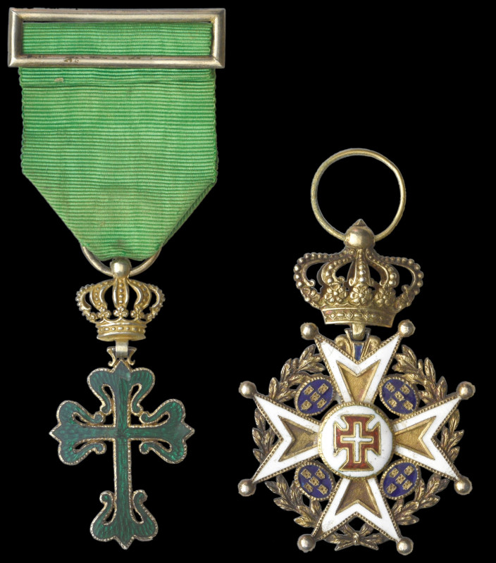Portugal, Order of Christ, Special Model, post-1844 in silver-gilt and enamels, ...