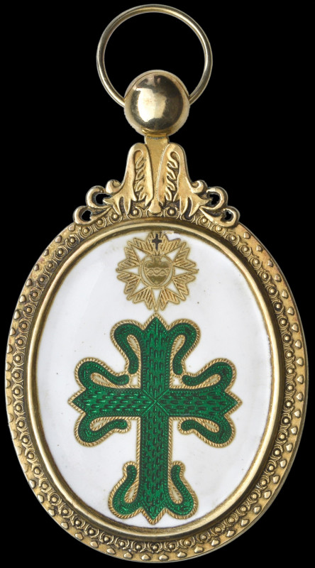 Portugal, Order of St. Bento de Avis, sash badge, late 19th century, in silver g...