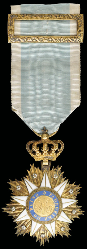 Portugal, Order of Vila Viçosa, knight’s breast badge, in silver-gilt and enamel...